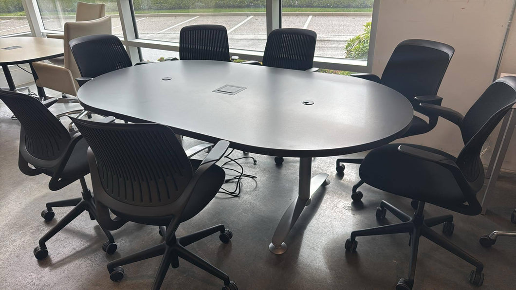 Used 7 Foot Powered Steelcase Boardroom Table