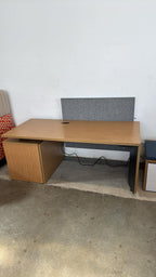 Haworth Sit-Stand Desk with Storage & Privacy Panel