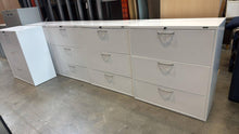 Load image into Gallery viewer, Used White 3 Drawer Lateral File Cabinets
