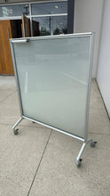 Load image into Gallery viewer, Used Double Sided Glass Rolling Whiteboard
