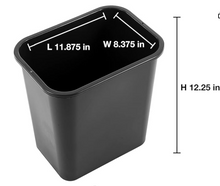 Load image into Gallery viewer, Used Black Recycling Bin w/ Attached Waste Hanger
