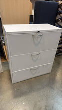 Load image into Gallery viewer, Used White 3 Drawer Lateral File Cabinets
