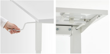 Load image into Gallery viewer, Used Ikea &quot;Trotten&quot; White Manual Sit-Stand Desks
