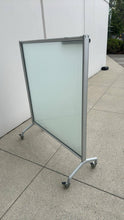 Load image into Gallery viewer, Used Double Sided Glass Rolling Whiteboard
