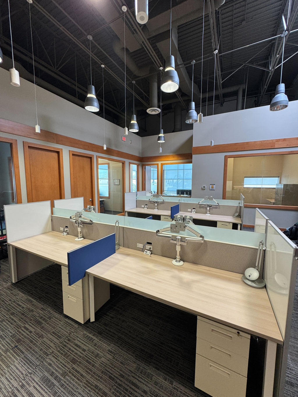 Steelcase Powered Modular Workstations (72" x 30" with Monitor Arm, Light & Pedestal