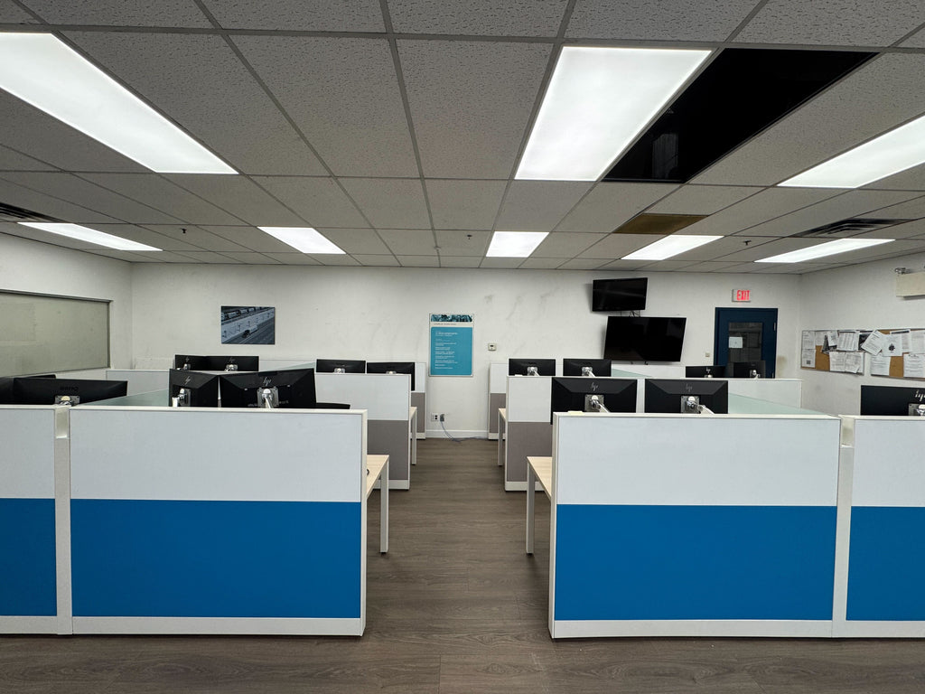 Steelcase Powered Workstation Pods (60” x 30”) with Monitor Arm, Light & Pedestal