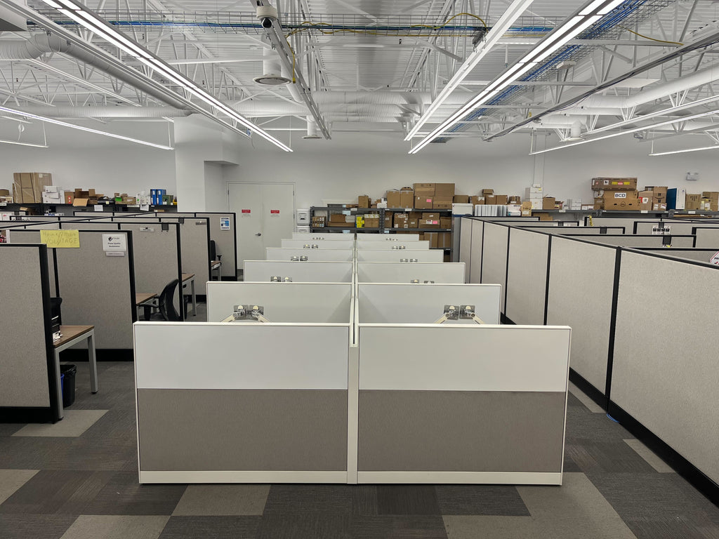 Steelcase Powered Workstation Pods (60” x 30”) with Monitor Arm, Light & Pedestal