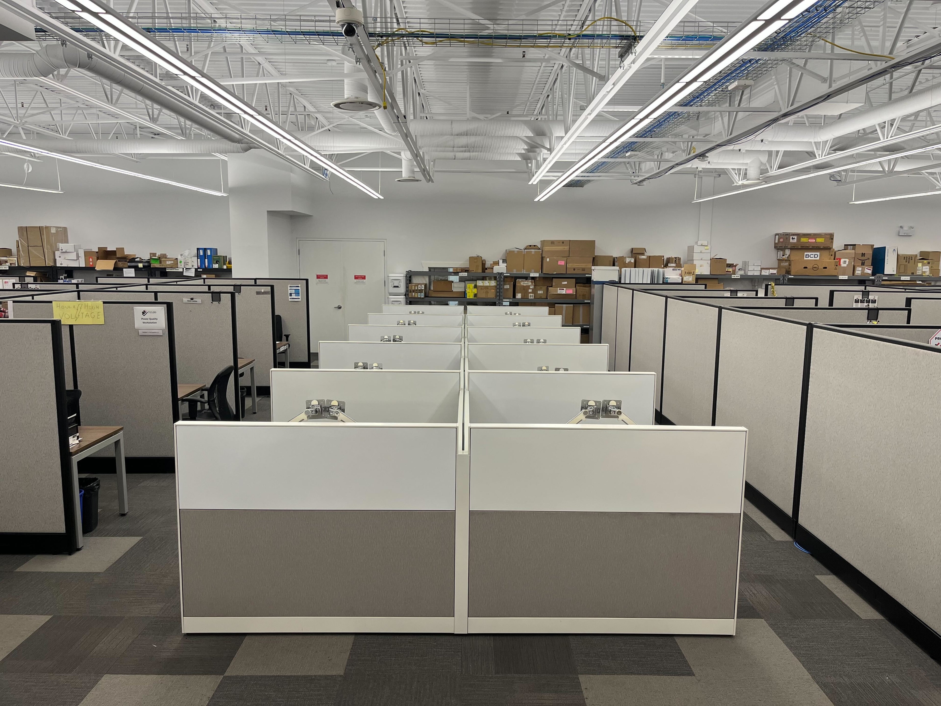 Steelcase Powered Workstation Pods (60” x 30”) with Monitor Arm, Light & Pedestal