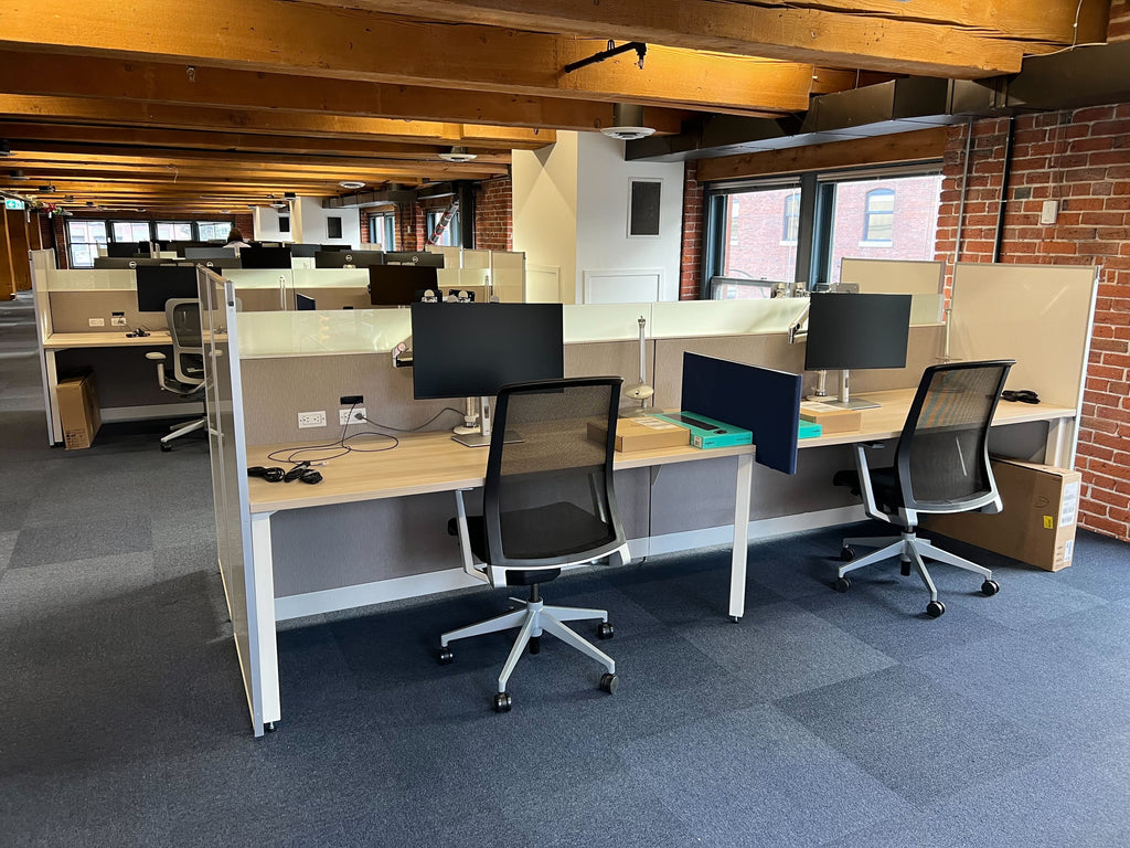 Steelcase Powered Modular Workstations (72" x 30" with Monitor Arm, Light & Pedestal