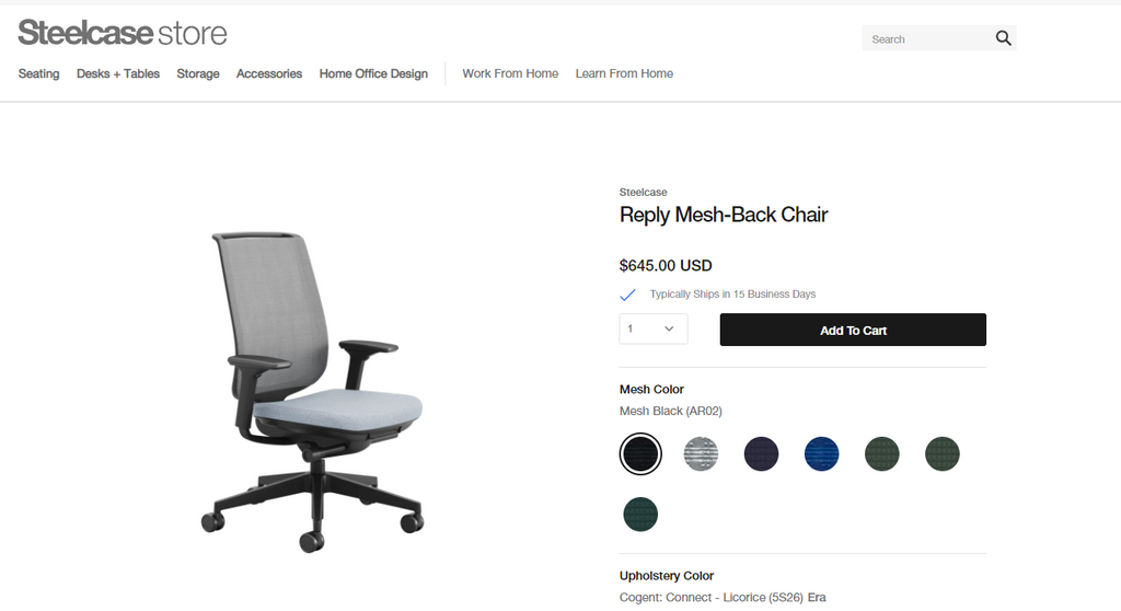 Used Steelcase Reply Ergonomic Task Chair