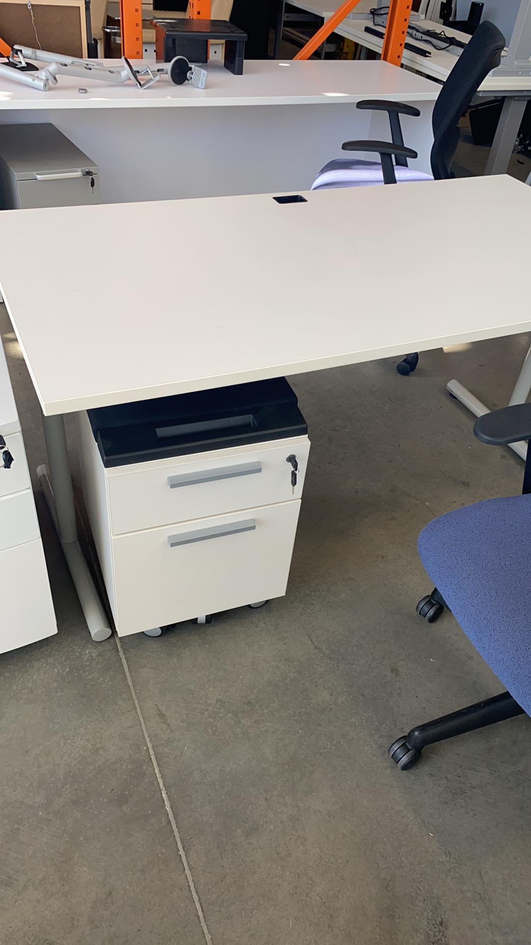 Used Teknion Mobile Pedestal w/ Cushion