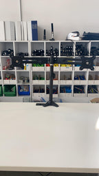 Black Dual Monitor Arm – Desk Mount