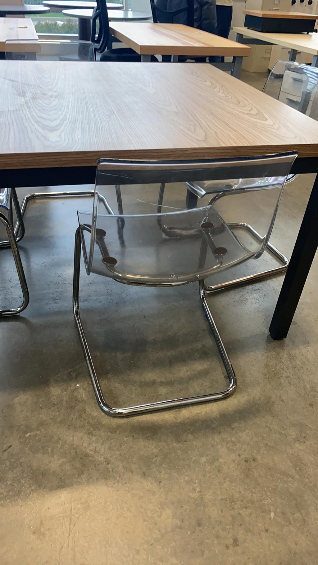IKEA Tobias Transparent Plastic Chair