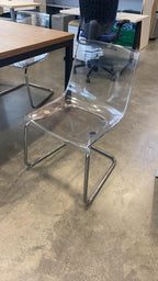 IKEA Tobias Transparent Plastic Chair
