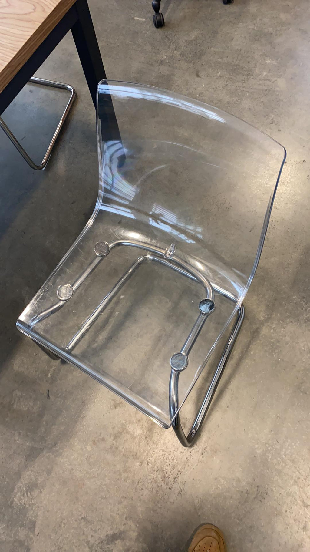 IKEA Tobias Transparent Plastic Chair