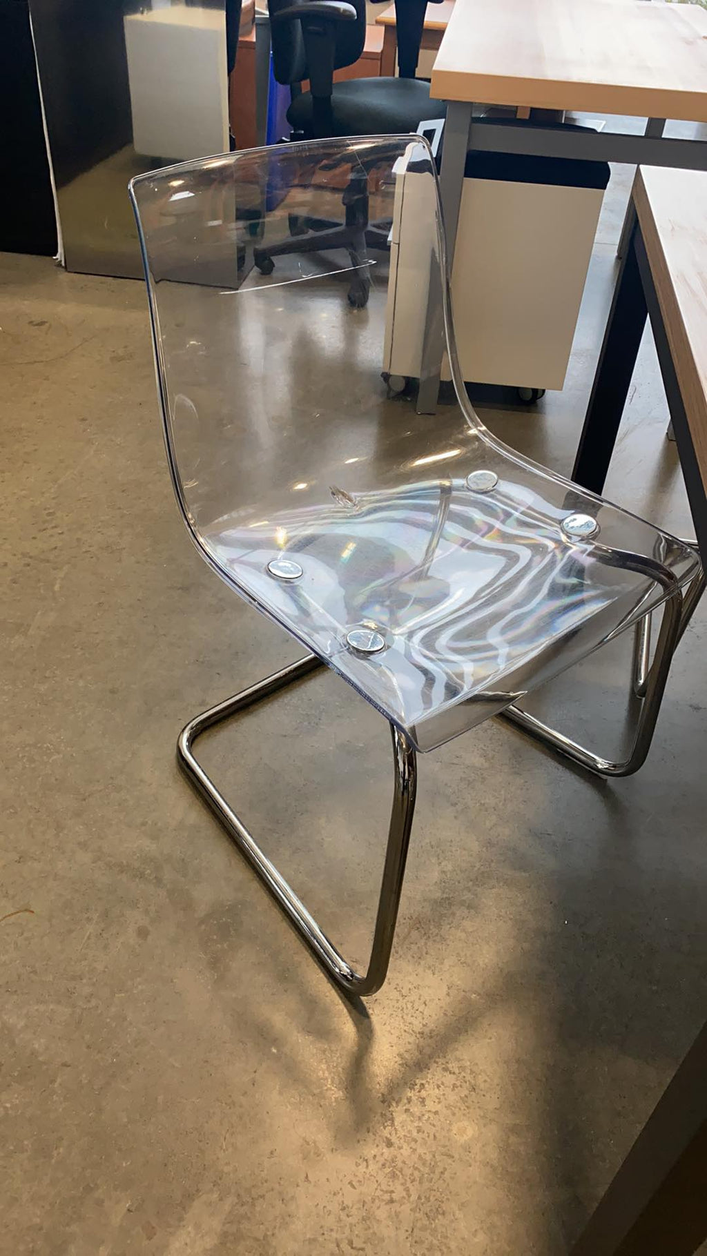 IKEA Tobias Transparent Plastic Chair