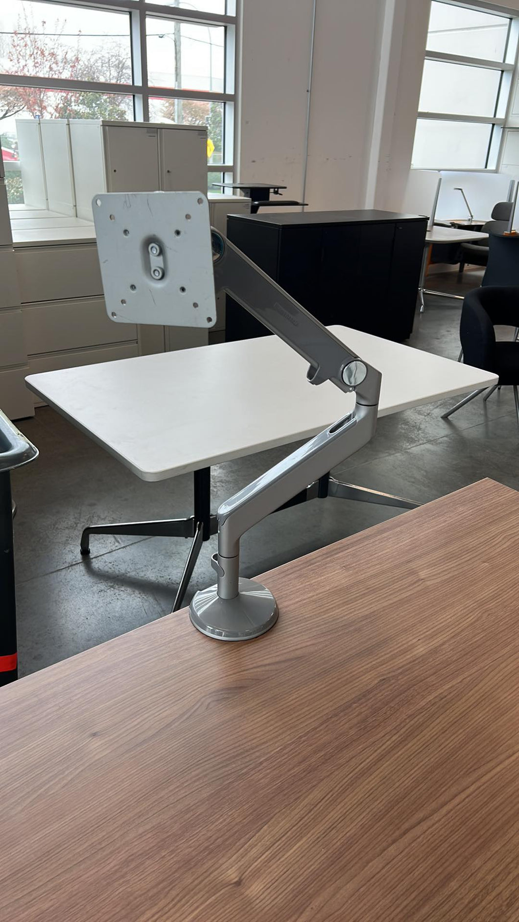 Used Grey Humanscale M2 Ergonomic Monitor Arms