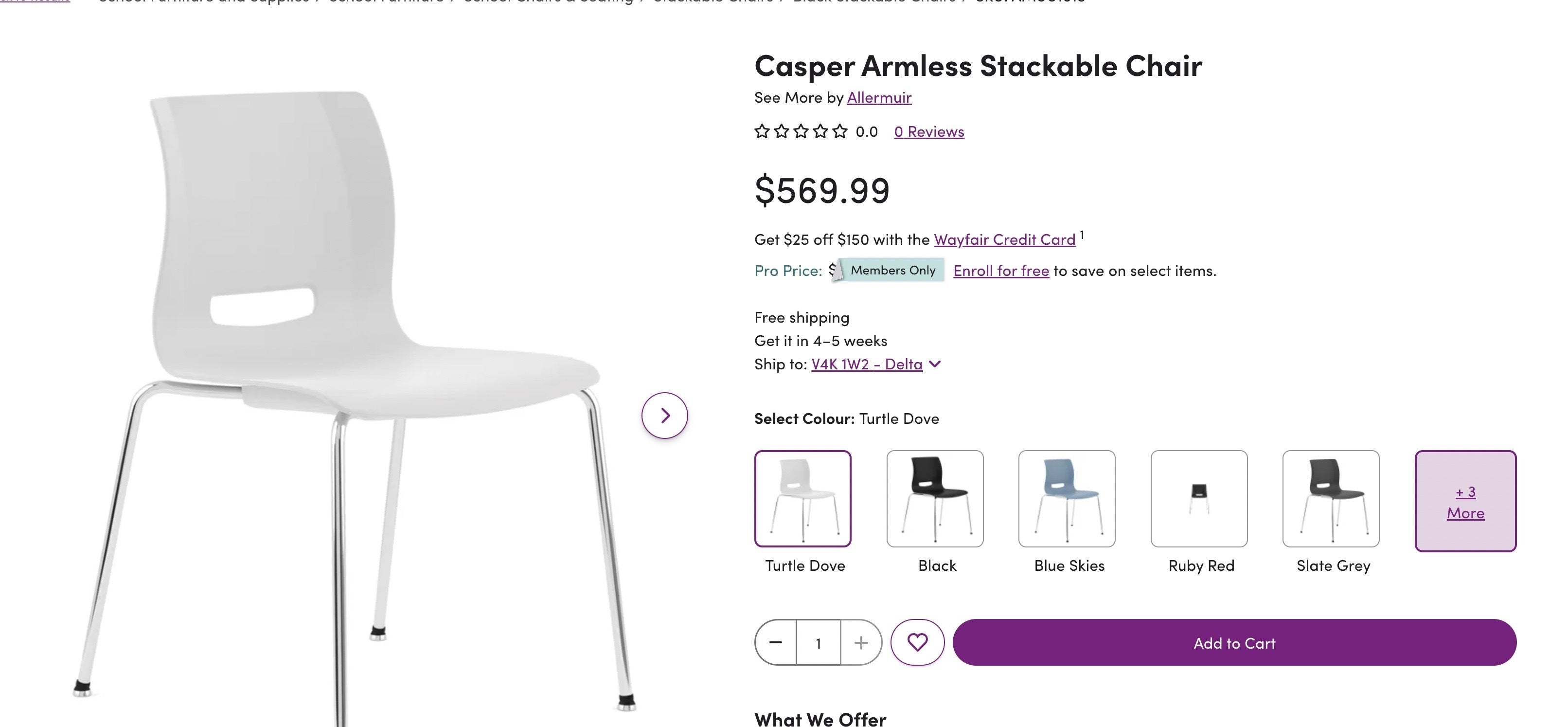 Allermuir Casper Stacking Chair